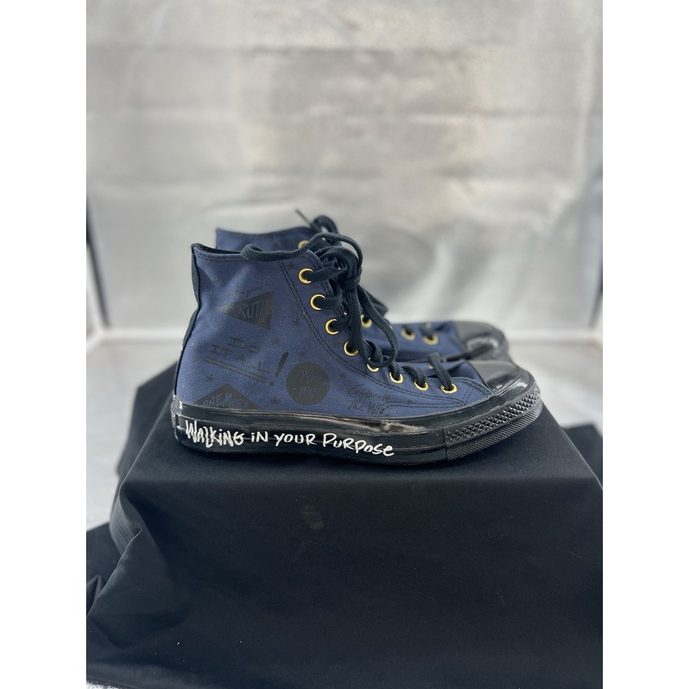 Converse Chuck Taylor 70's Issa Rae Custom Shoe Blue Black Women's Size 8.5